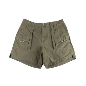 Columbia PFG Cargo Ripcord Shorts Mens Size XL Green Khaki Inseam 7" Performance
